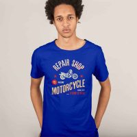 Motorcycle Repair Shop Violet Printed Tshirt