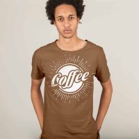 Coffee Printed Brown Tshirt